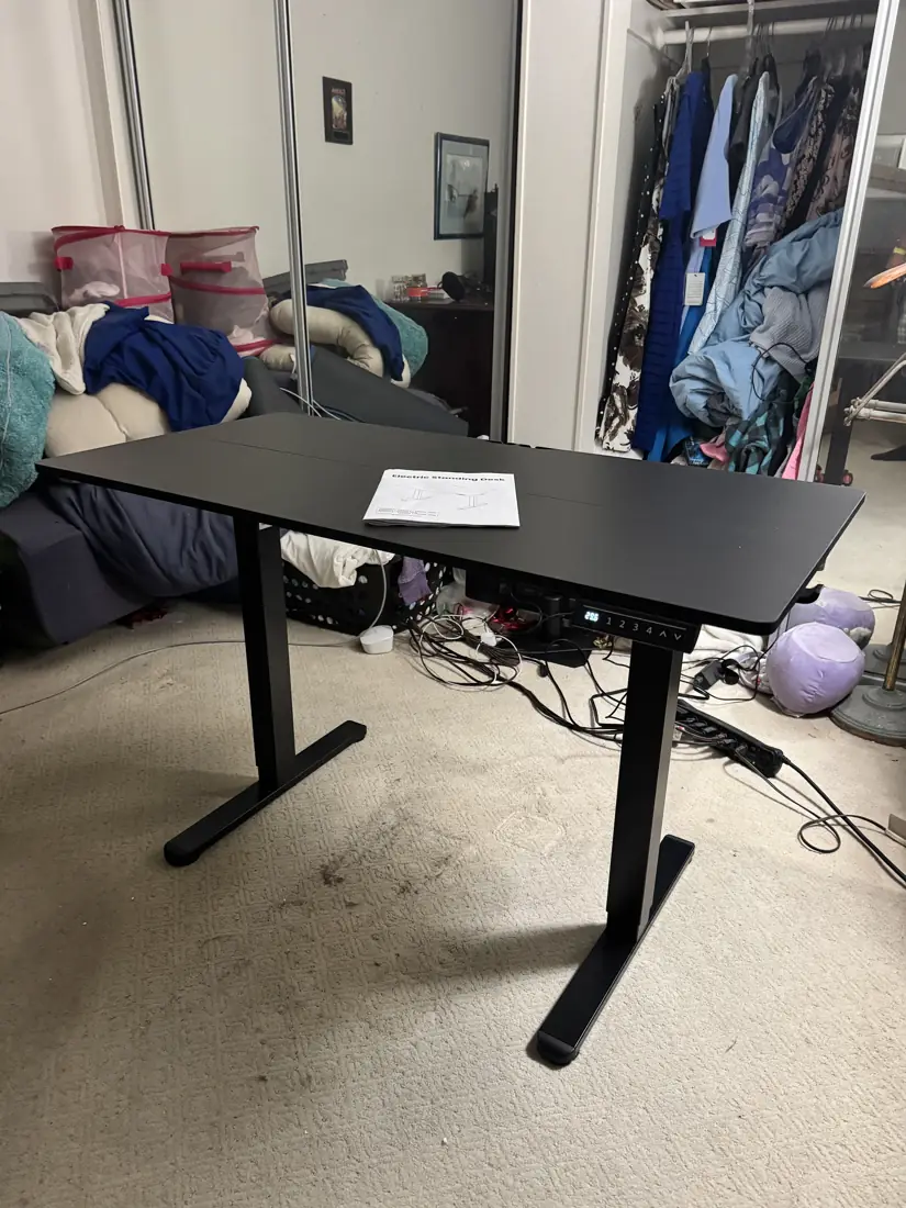 Electric standing desk assembled in San Clemente, September 2026