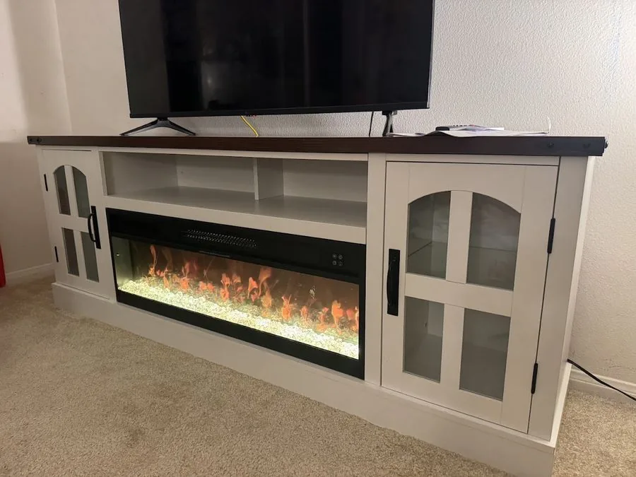 Fireplace media console