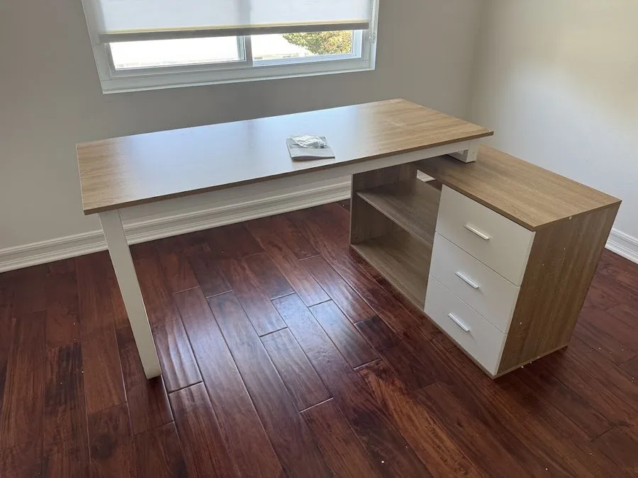 L-shaped office desk