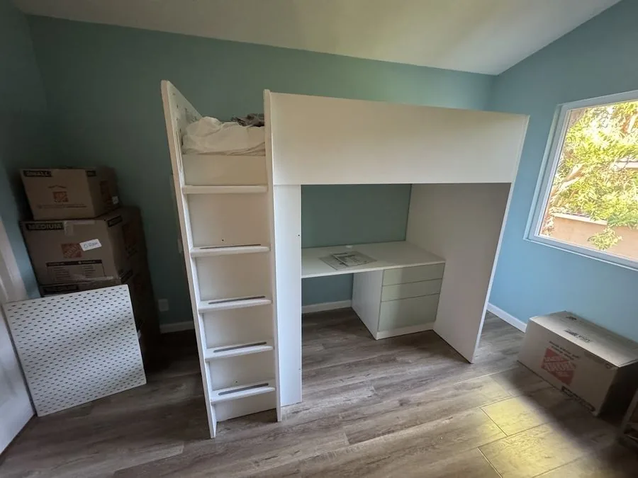 Loft bed with desk