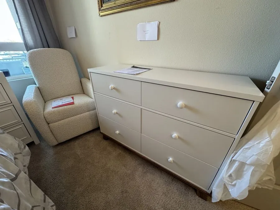 Nursery dresser & glider