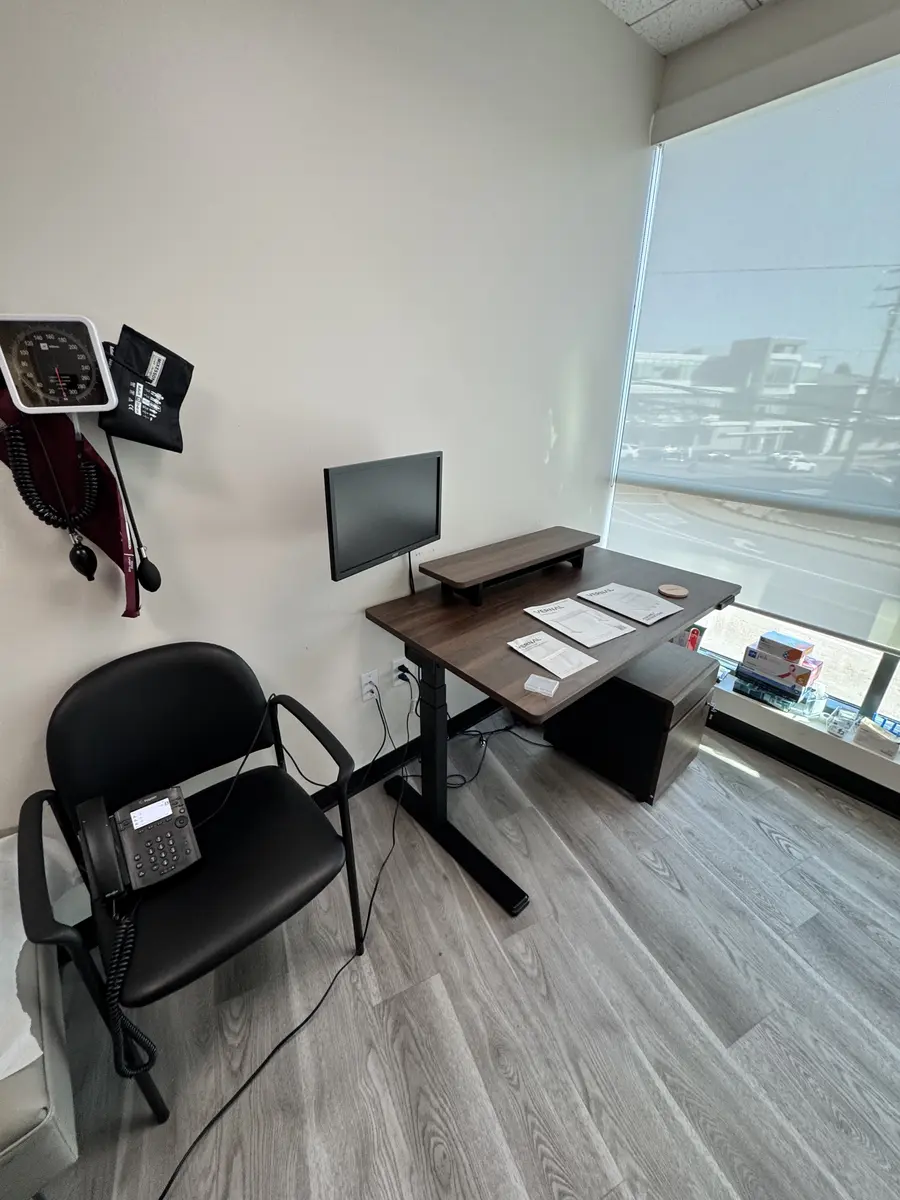 Adjustable office desk and monitor setup assembled in Newport Beach, August 2026