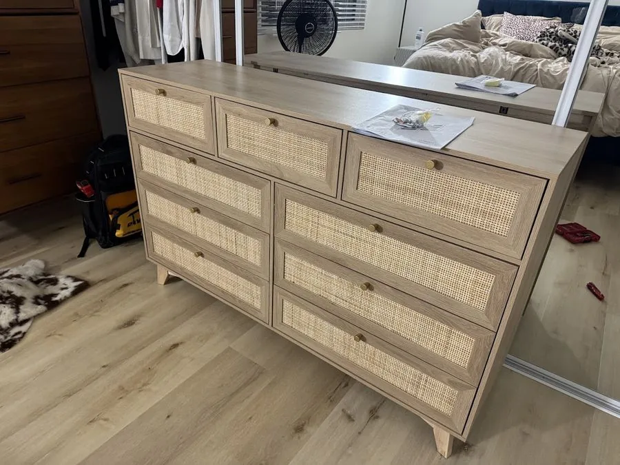 Rattan dresser