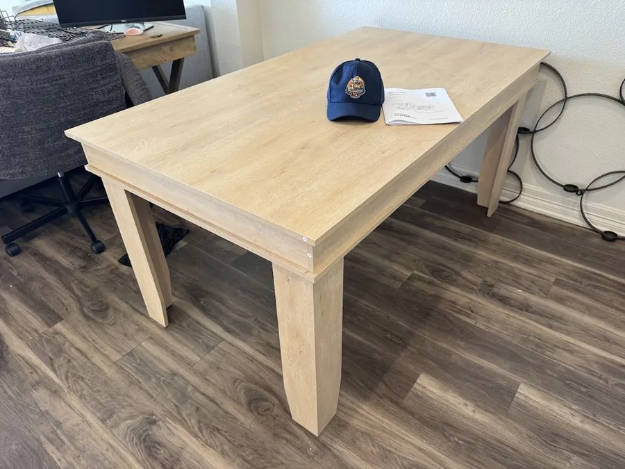 Solid wood table