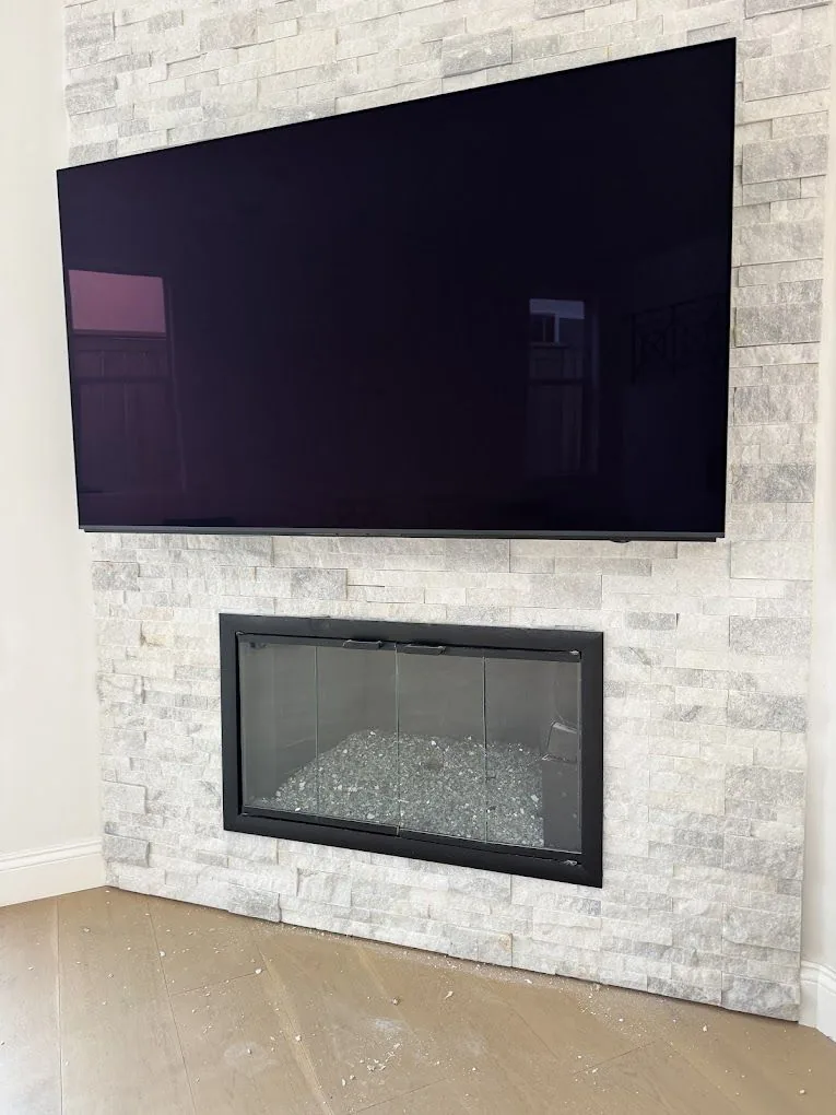 TV over fireplace